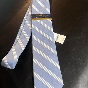Tie - Light Blue Diagonal stripe / Club Room